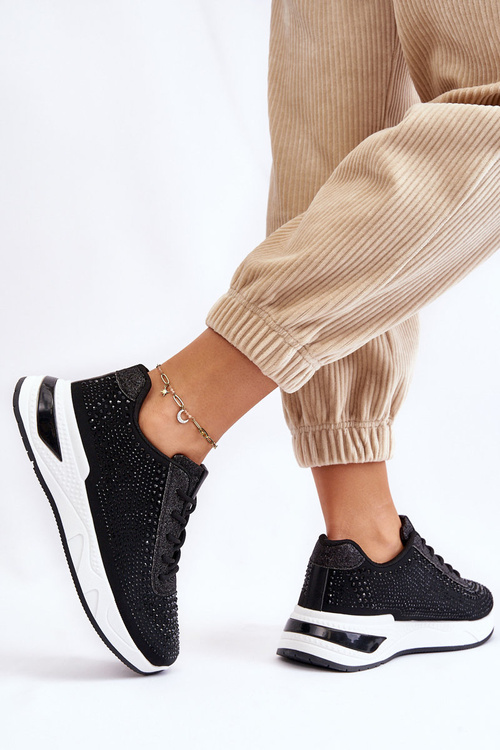 Dámské tenisky se zirkony Černe Raiden