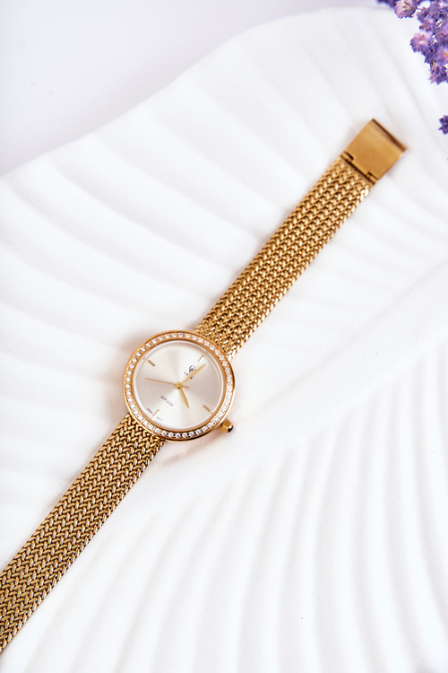 Dámske hodinky GG Luxe Gold Watch so strieborným štítom