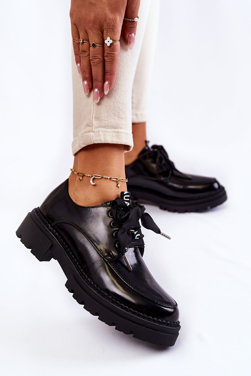 Dámske lakované topánky la.fi 210004b-nl čierna