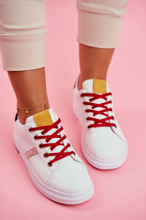 Dámske športové biele a námornícke modré topánky