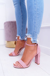 Dámske sandále na ružovom semišovom poste Anastas