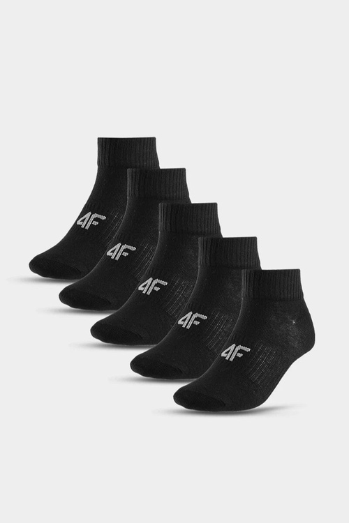 Detské ponožky 4F nad členok 5-PACK 4FJWAW23USOCM235-20S Čierne