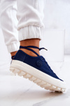 Dámske tenisky na platforme Big Star JJ274491 Navy Blue