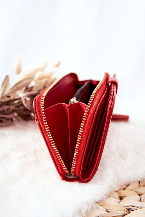 Velká Dámská Peněženka S Extra Peněženkami Červená