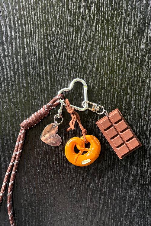 Přívěsek Na Klíče Do Tašky Čokoláda Preclík Srdce Jorine