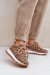 Športové Topánky Sneakers Na Platforme Leopard Hnedé Riadella