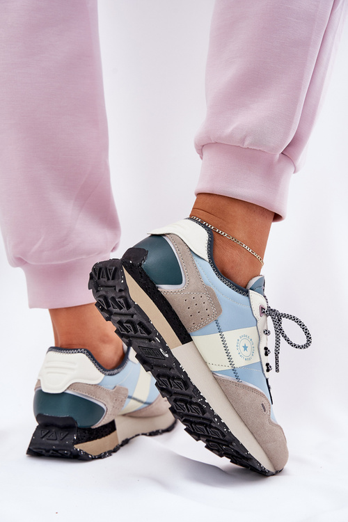 Dámske Semišové Tenisky Big Star RR274245 HI-POLY SYSTEM Šedá-Modrá