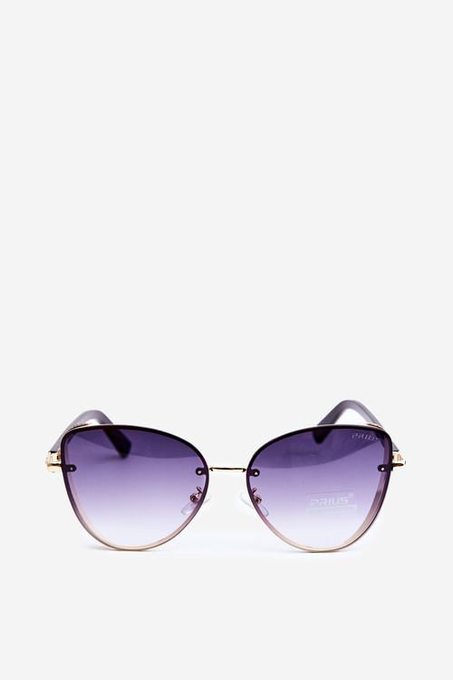 Dámske Slnečné Okuliare S Brokátovými Vložkami UV400 Čierno-Zlaté