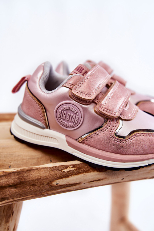 Dětská sportovní obuv na suchý zip Memory Foam System Big Star KK374180 růžove