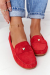 Ženské semišové Moccasins S. Barski Red