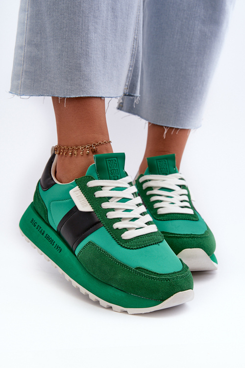 Dámske tenisky na platforme Big Star NN274501 Memory Foam System Zelené