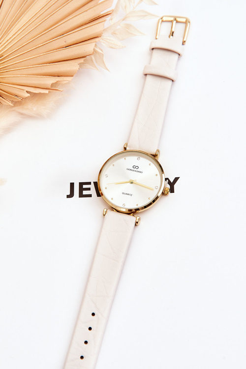 Dámské kožené hodinky Giorgio&Dario Bílý