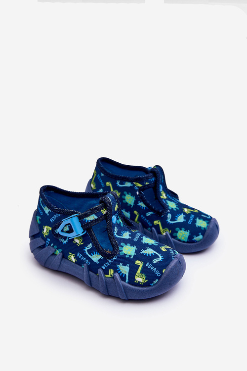 Papcie Boty s Dinosaury Befado 110N464 Modré