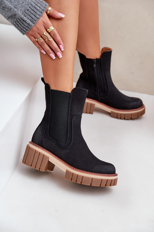 Čižmy Na Zips Zateplené Čierne Linneviae