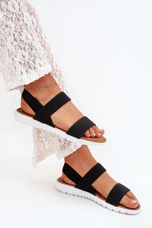 Klasické Dámske Nazúvacie Sandále Čierne Felira