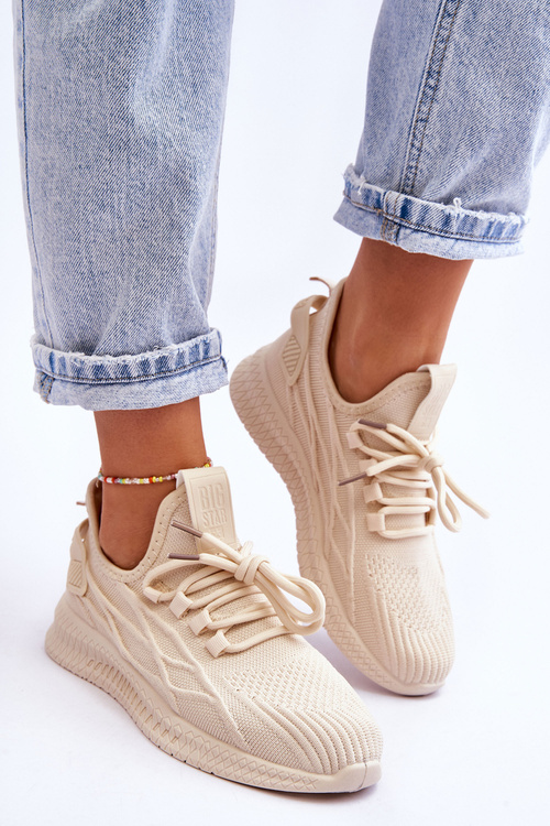 Dámske posuvné tenisky Big Star LL274714 BEIGE