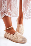 Dámské prolamované espadrilky béžové Letisa
