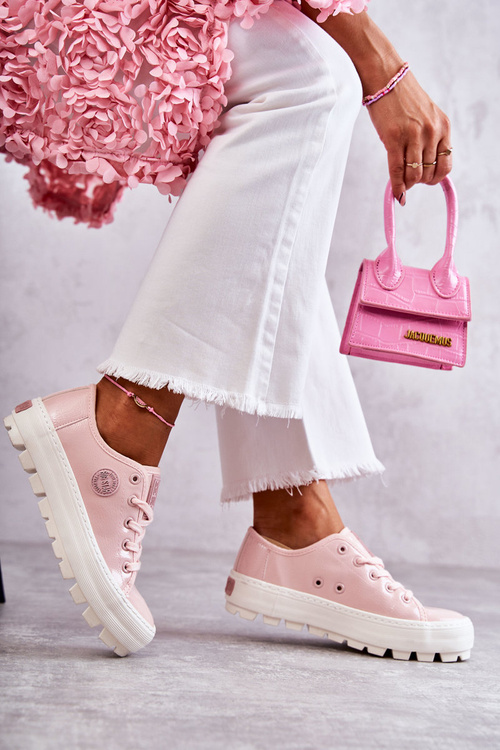 Módne lakované veľké hviezdy KK274047 Pink tenisky