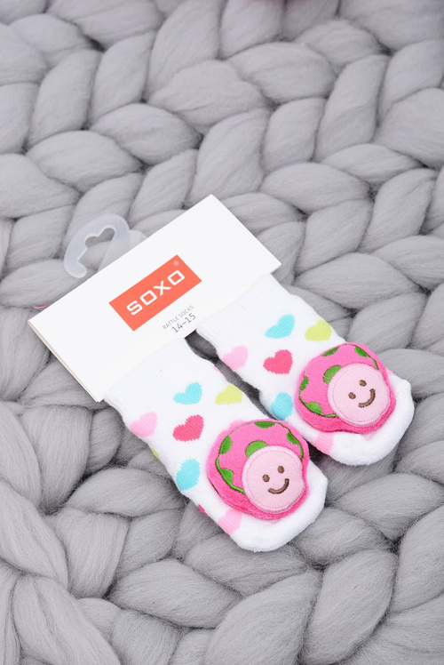 Baby Socks with Soxo Mushroom Rattle