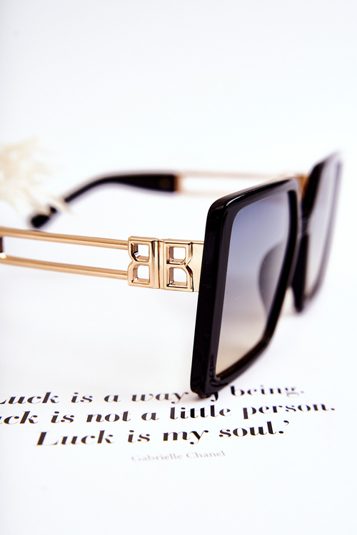 Čtvercové sluneční brýle V130042 Černá