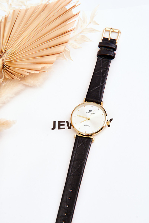 Dámské kožené hodinky Giorgio&Dario Černá