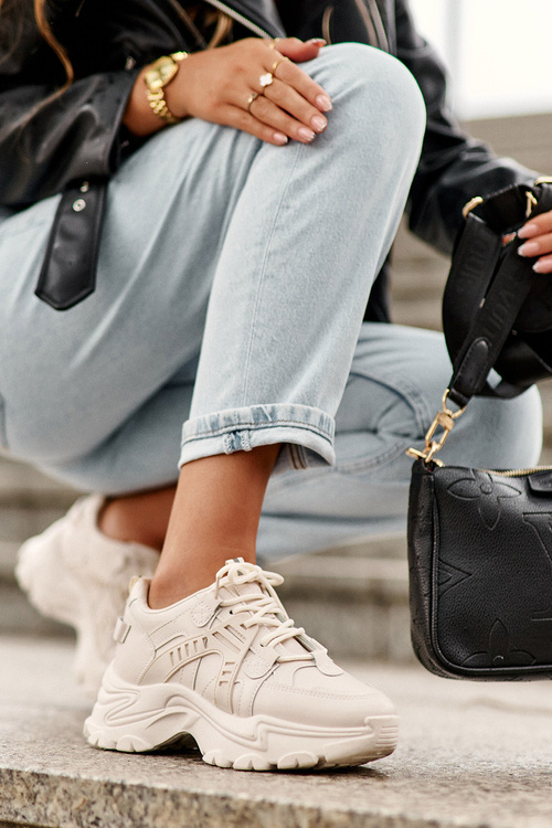 Dámské Sportovní Boty Masivní Bežové Toderus