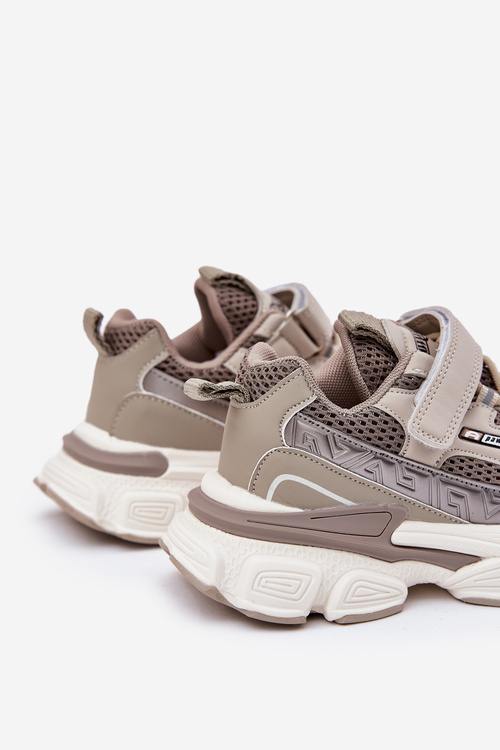 Tenisky Sportovní Boty Dětské Na Suchý Zip Khaki Ronivelle