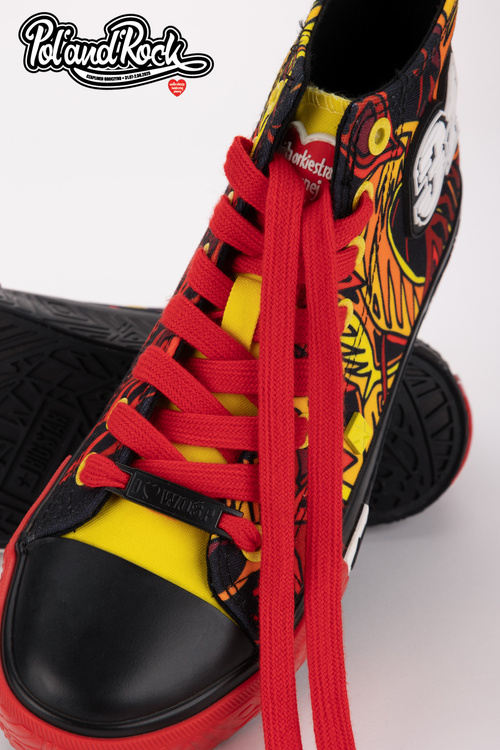 Tenisky Pol'and'Rock Festival X Big Star SS174501 Čierne-Červené