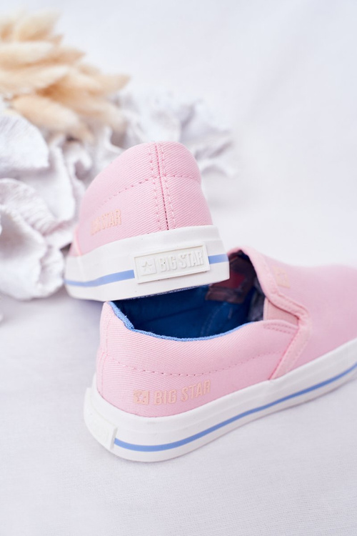 Dětské Nazouvací Tenisky Slip-On Big Star HH374009 Růžové