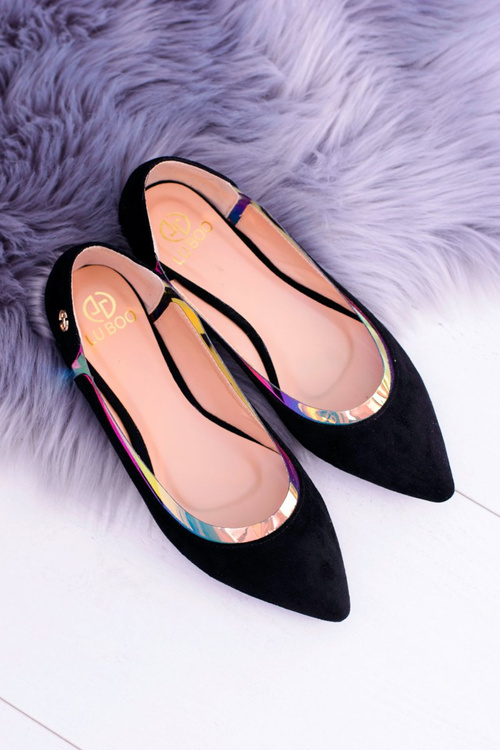 Lu boo čierne priehľadné holografické baleríny v Lison Spitz