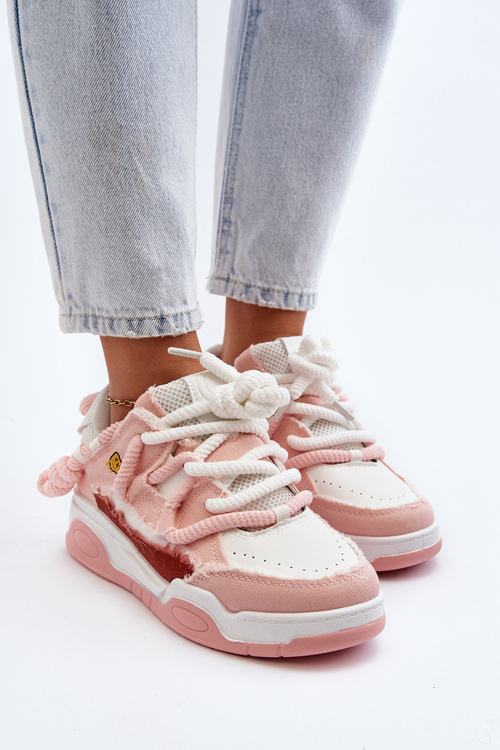 Dámské tenisky s hrubým šněrováním růžové od Miatora