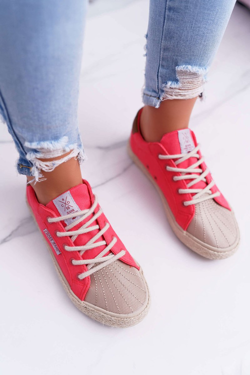 Nízké Dámské Tenisky Cross Jeans Růžové DD2R4096