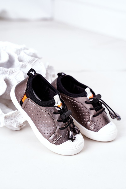 Detské detské strieborné tenisky