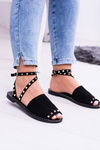 Lu Boo Black Stylish Pari Sandals