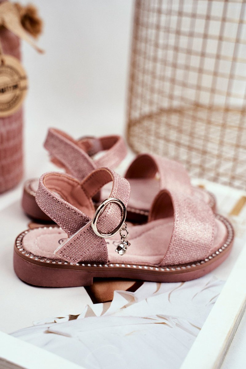 Dětské sandály se suchým zipem růžové Verden