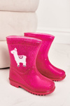 Detské brokátové galoshes s ružovou lámou