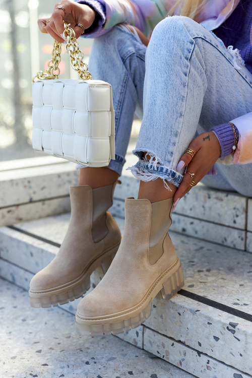 Dámska semišová topánka ľahká béžová chovateľská stanica