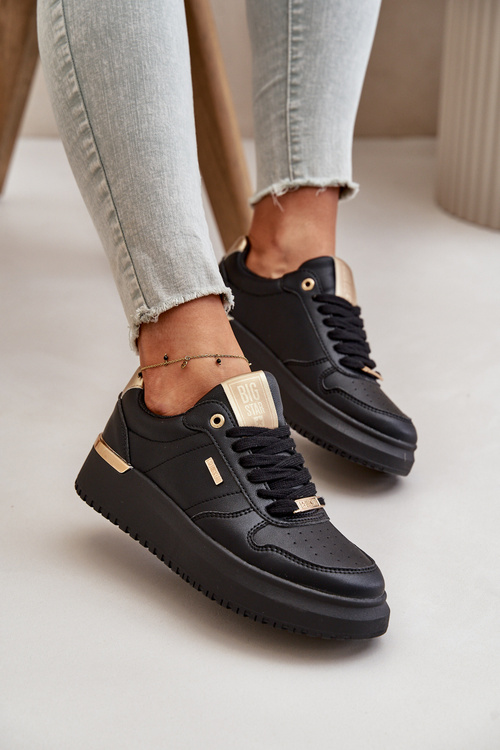 Dámské Tenisky Na Platformě Big Star OO274758 HI-POLY SYSTEM Černé