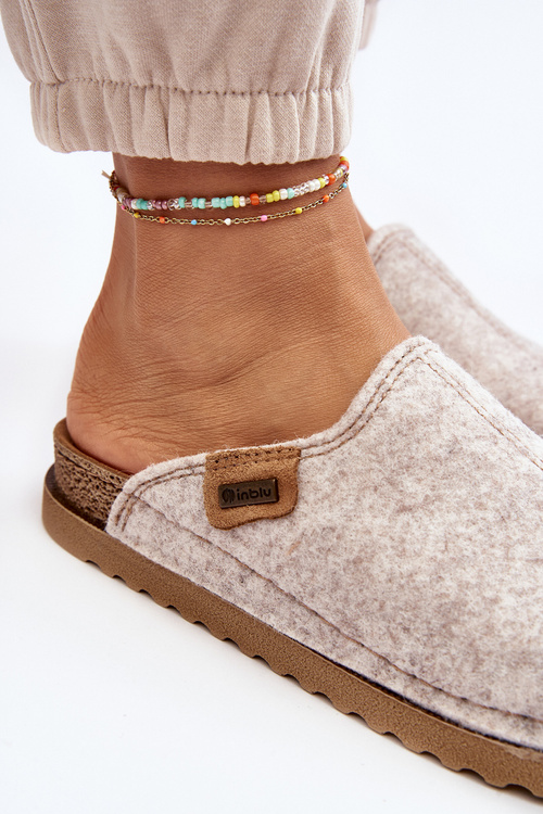 Dámské domácí pantofle Inblu DJ000010 světle béžové
