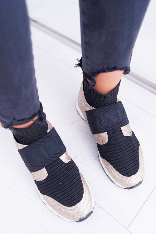 Dámske športové topánky lu Boo so zlatou zlatou fantómovou ponožkou