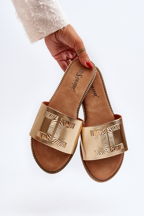 Dámske žabky s ozdobou Zlaté Ollavia