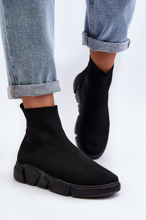 Dámské sportovní boty se skarpetou Černé Zirila