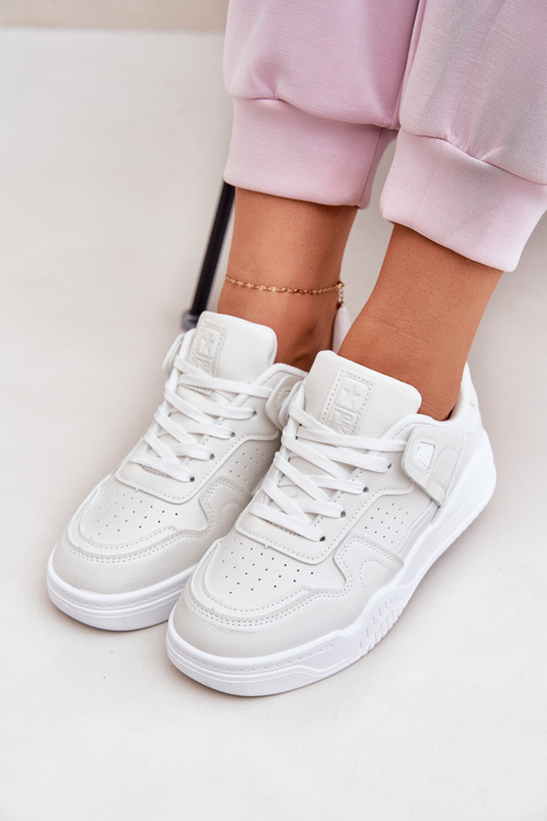 Dámské Sportovní Boty Tenisky Z Eko Kůže Bílé Telisiria