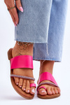 Ženské flip -flops flip -flops s dekoratívnym popruhom Fuksja Sublime