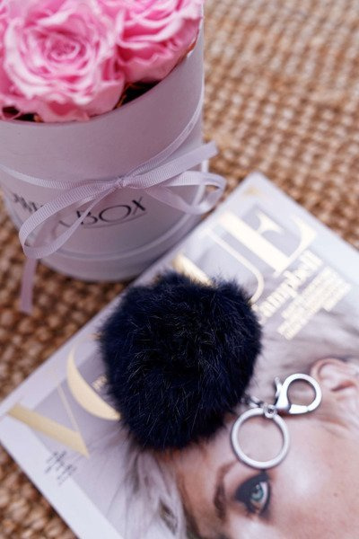 Přívěsek na klíče tmavě modrý koule