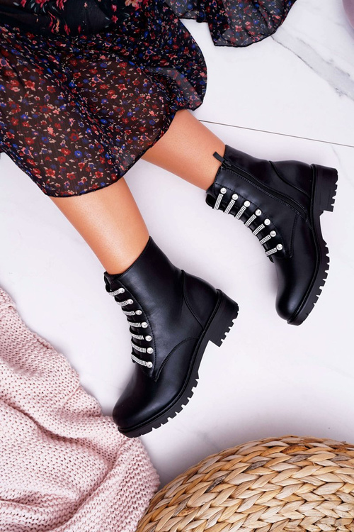 Dámské Kotníkové Boty Černé Terrem