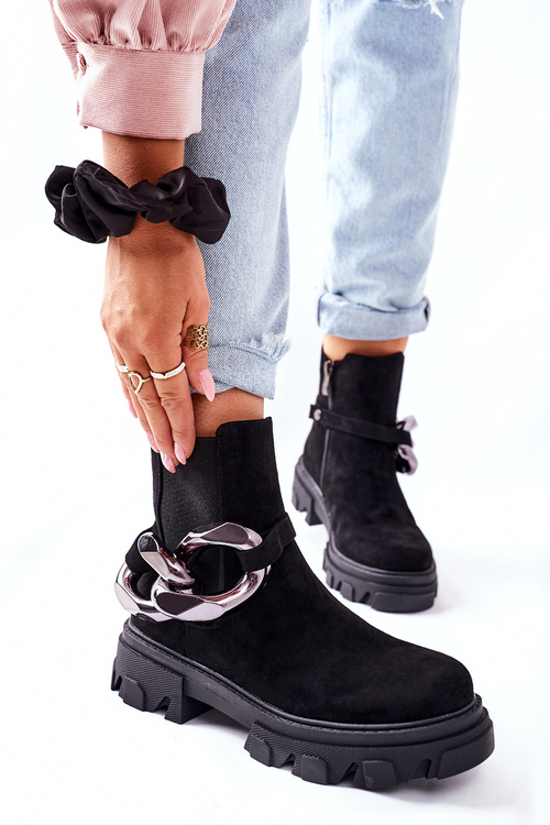 Dámské Teplé Pérka Boty Černé Visione