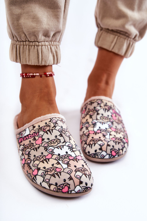 Domáce žabky u mačiek Inblu GF-12-011 béžová