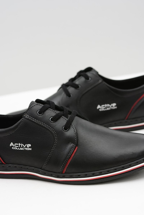 Černé kožené pánské boty Marko