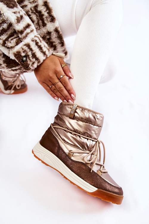 Dámské sněhule Memory Foam Big Star KK274276 Zlato-hnědá